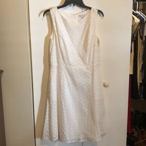 Liz Clairborne white cotton dress